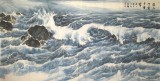 八尺国画《浪花有意》
