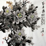 【已售】一方精品斗方牡丹图《花香图》