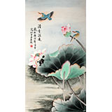 凌雪三尺花鸟画《清香溢远》