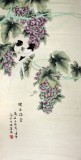 凌雪三尺工笔葡萄《珠玉满堂》
