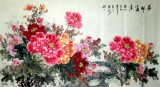 【已售】六尺牡丹画《花开富贵》