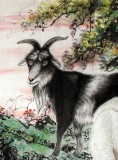【已售】四尺风水挂画《三羊开泰》