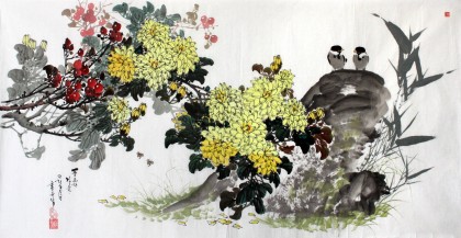 【已售】朝鲜功勋艺术家洪由成《丰收的景象》