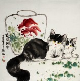 【已售】河南美协颜涵四尺斗方《金玉满堂》