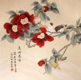 【已售】凌雪四尺斗方卧室字画《鸟语花香》