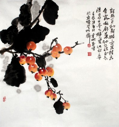 【已售】李明成三尺斗方餐厅画《犹爱此甜香》