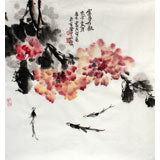【已售】李明成三尺斗方图《富贵有余图》