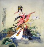【已售】陆文君六尺斗方精品仕女图