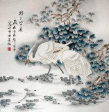 【已售】凌雪斗方工笔花鸟《路路皆通》