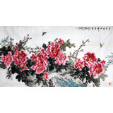 王芳六尺牡丹画《富贵祥瑞醉春风》