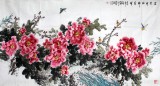 【已售】王芳六尺牡丹画《富贵祥瑞醉春风》