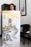 【已售】湖北美协庾超然《黄鹤楼胜景图》