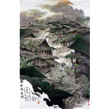 张立友精品六尺写生山水《辍耕归农图》