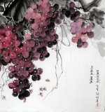 QA朝鲜一级画家金南珠《葡萄》