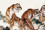 【已售】庾超然精品五虎图