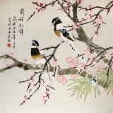 【已售】凌雪四尺斗方花鸟国画《前程似锦》