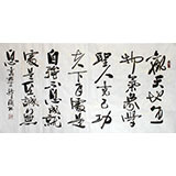 名家朱国林四尺书法《观天地生物气象》