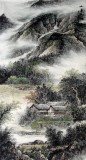【已售】六尺国画山水《山寨新绿》