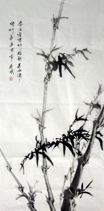 【已售】三尺国画水墨翠竹图