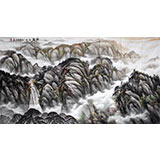 桂林美协刘兴全六尺办公室山水画《锦绣江山》