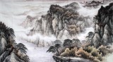 【已售】桂林美协刘兴全六尺办公室山水《千山朝晖》