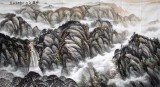 【已售】桂林美协刘兴全六尺办公室山水画《锦绣江山》