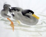 【已售】黄云鸿三尺斗方《春江鸭戏图》
