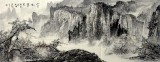 【已售】六尺山水画《山空秋雾寒》