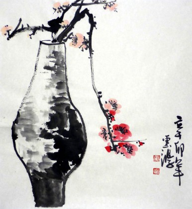 【已售】黄云鸿三尺斗方挂画《清趣图》
