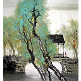黄云鸿精品三尺斗方山水《春意》