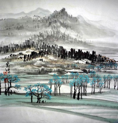 【已售】黄云鸿精品三尺斗方山水画2
