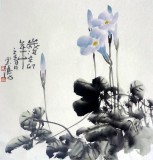 【已售】黄云鸿三尺斗方挂画《清影图》