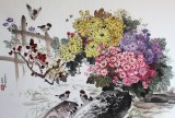 【已售】朝鲜一级画家田旋珠《秋韵》