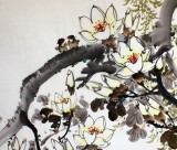 【已售】朝鲜一级画家吴庆哲《木兰花的芳香》