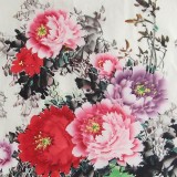 【已售】六尺写意牡丹图《艳冠群芳》