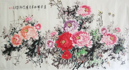 【已售】写意牡丹画《富贵祥和》