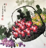 【已售】精品四尺斗方风水画《硕果图》