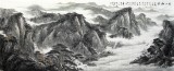 【已售】办公室大丈二精品山水画《峡江雄姿》