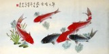 【已售】凌雪三尺工笔鱼《年年有余》