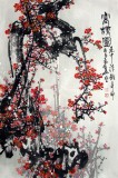 【已售】四尺三开梅花图《寒梅图》