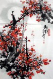 【已售】四尺三开梅花图《香艳》