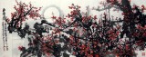 【已售】小六尺国画梅花《五福图》