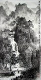 【已售】桂林美协黄云鸿四尺山水画《流水无弦万古琴》
