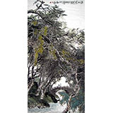 桂林美协黄云鸿四尺山水画《访友图》