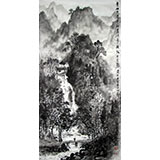 桂林美协黄云鸿四尺山水画《流水无弦万古琴》