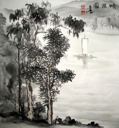 【已售】黄云鸿精品三尺斗方《顺风图》