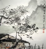 【已售】黄云鸿精品三尺斗方《不辩读声似雨声》