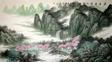 【已售】六尺国画山水《无边光景一时新》