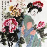 【已售】佛学画家李喜军《国色图》