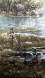 【已售】小八尺朝鲜国画大海《妙香山》